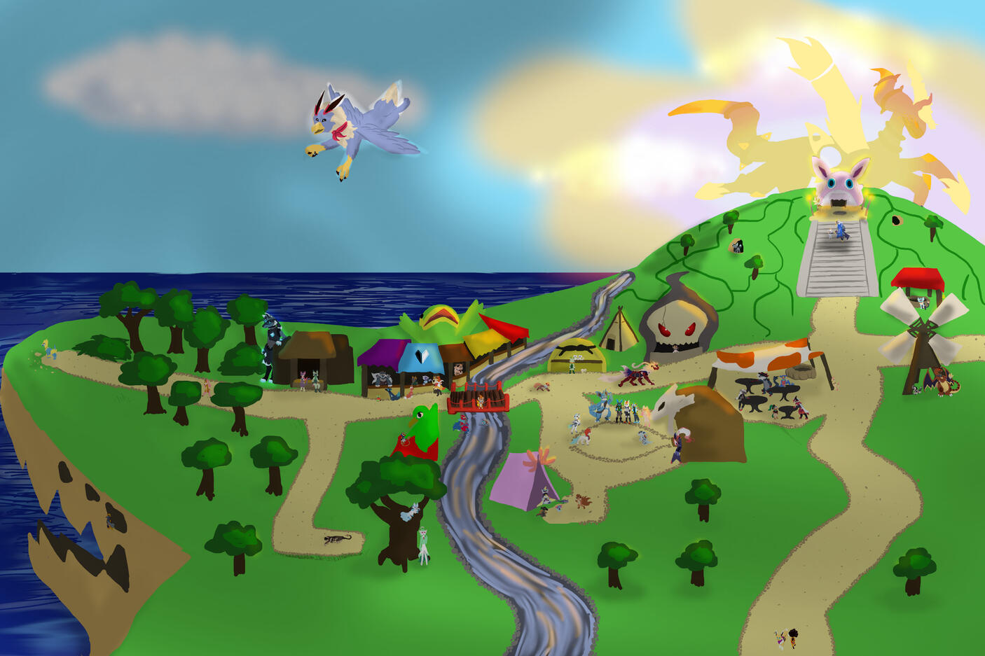 Darkness Over Treasure Town by NeverCanterberry Artfight 2025