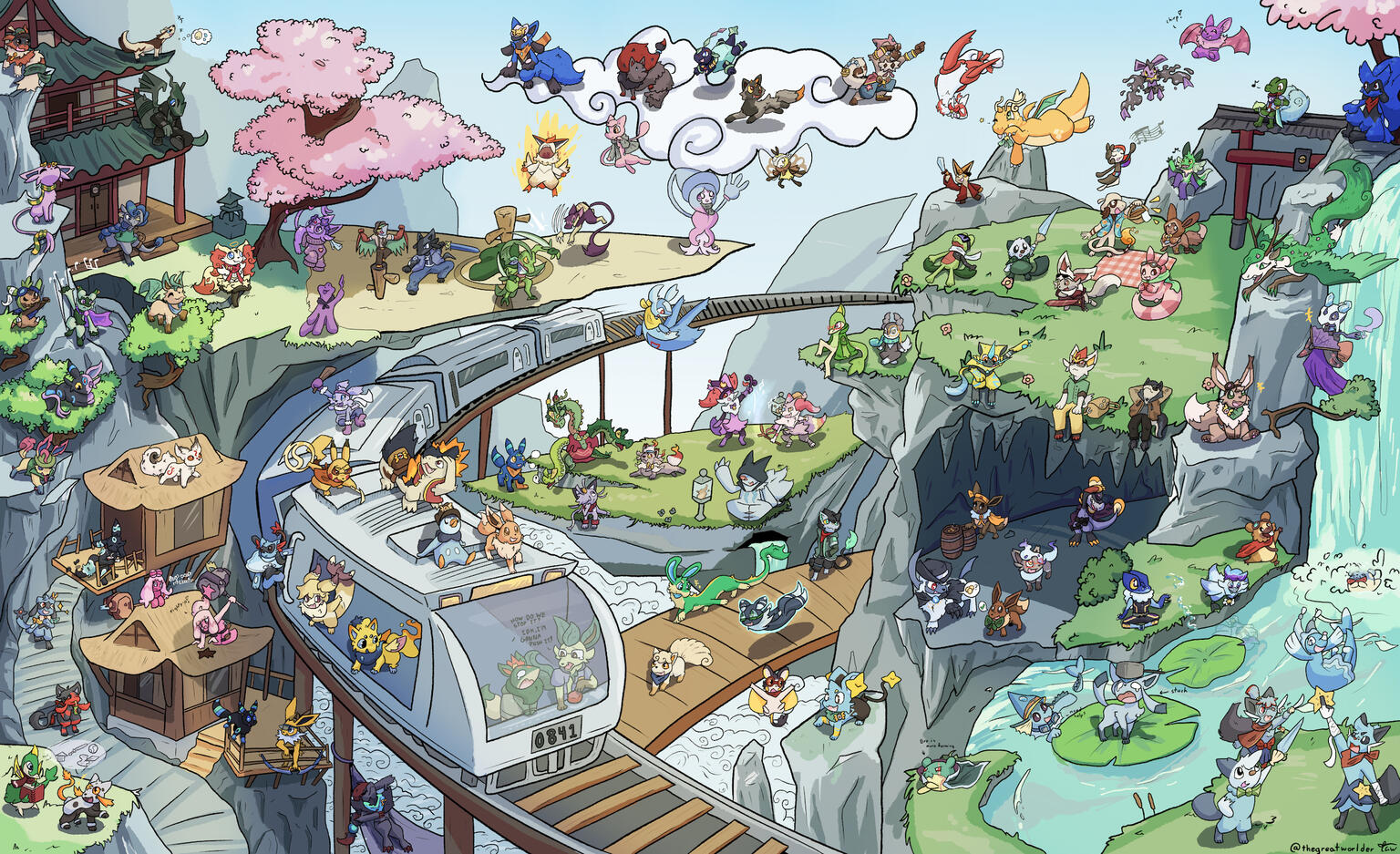 A Mountainside Haven by TheGreatWorlder Artfight 2025