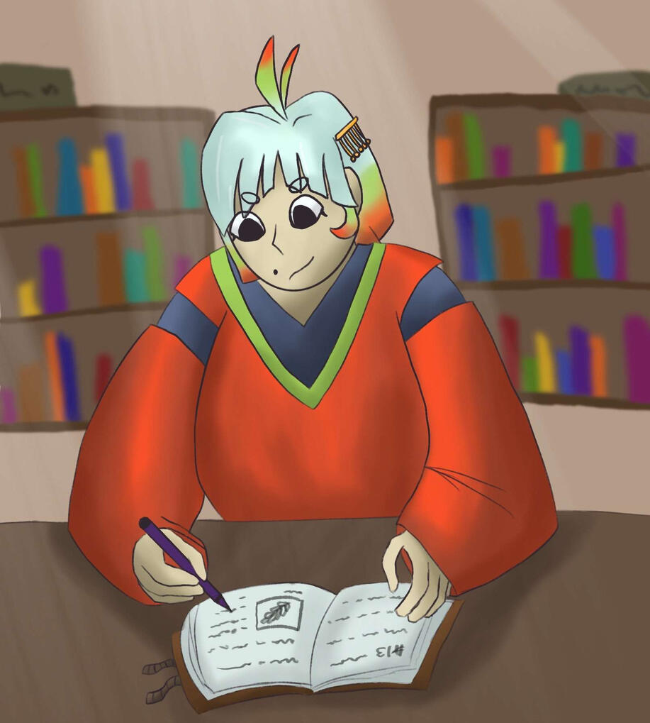 Midori&#39;s Pokedex by SylverFern Artfight 2025