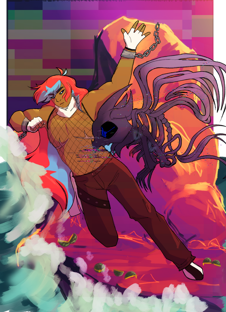 whose fire did you steal? by clonebodies, Artfight 2024