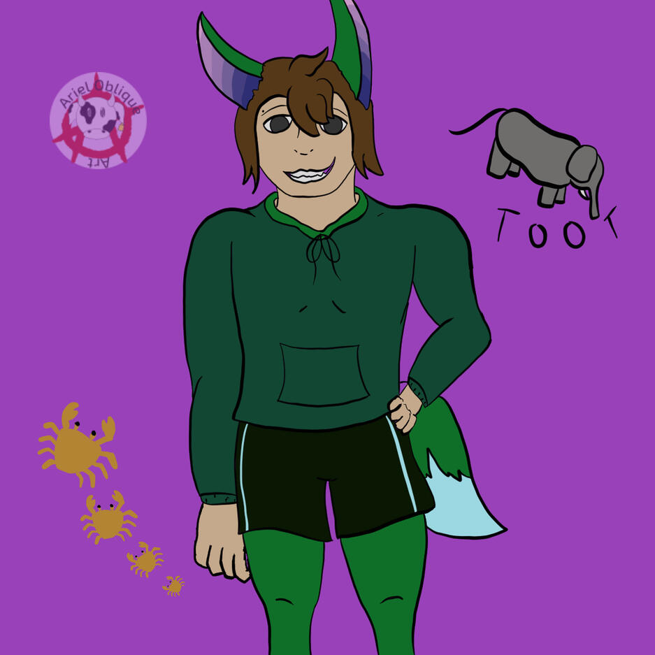 LilGreenFox by ArielObliqueArt Artfight 2022