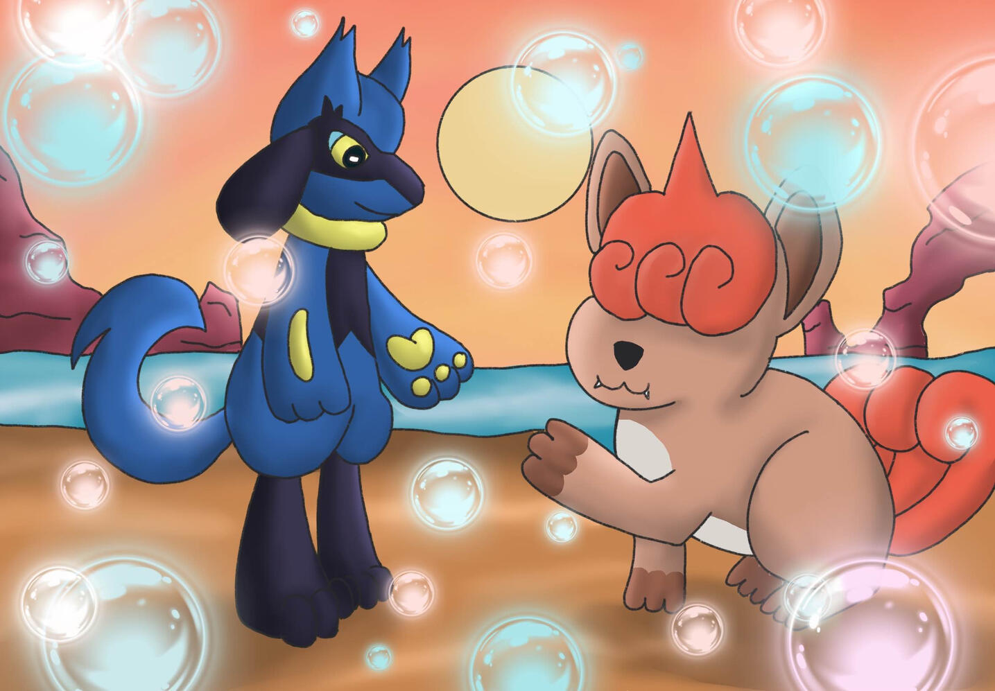 Our First Meeting by SylverFern Artfight 2024